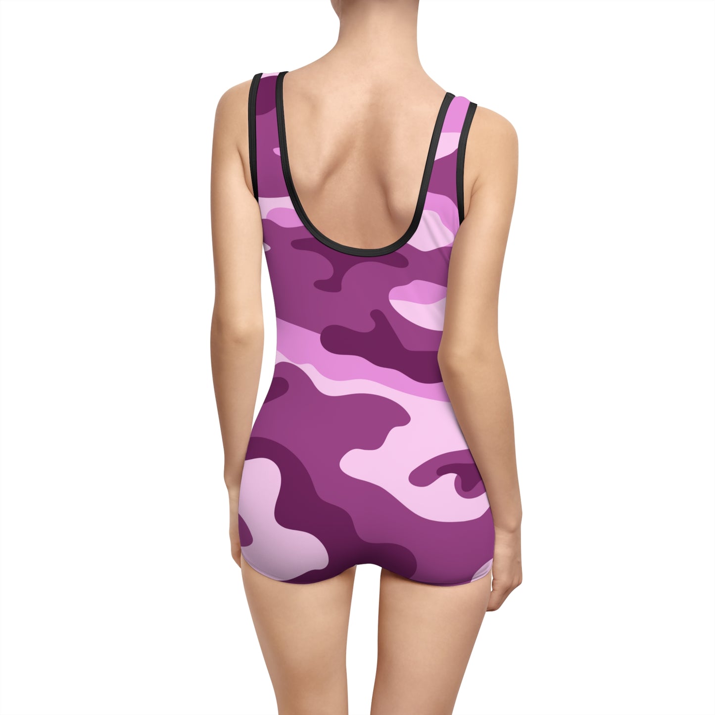 Pink Camo Women's Vintage Swimsuit (AOP)