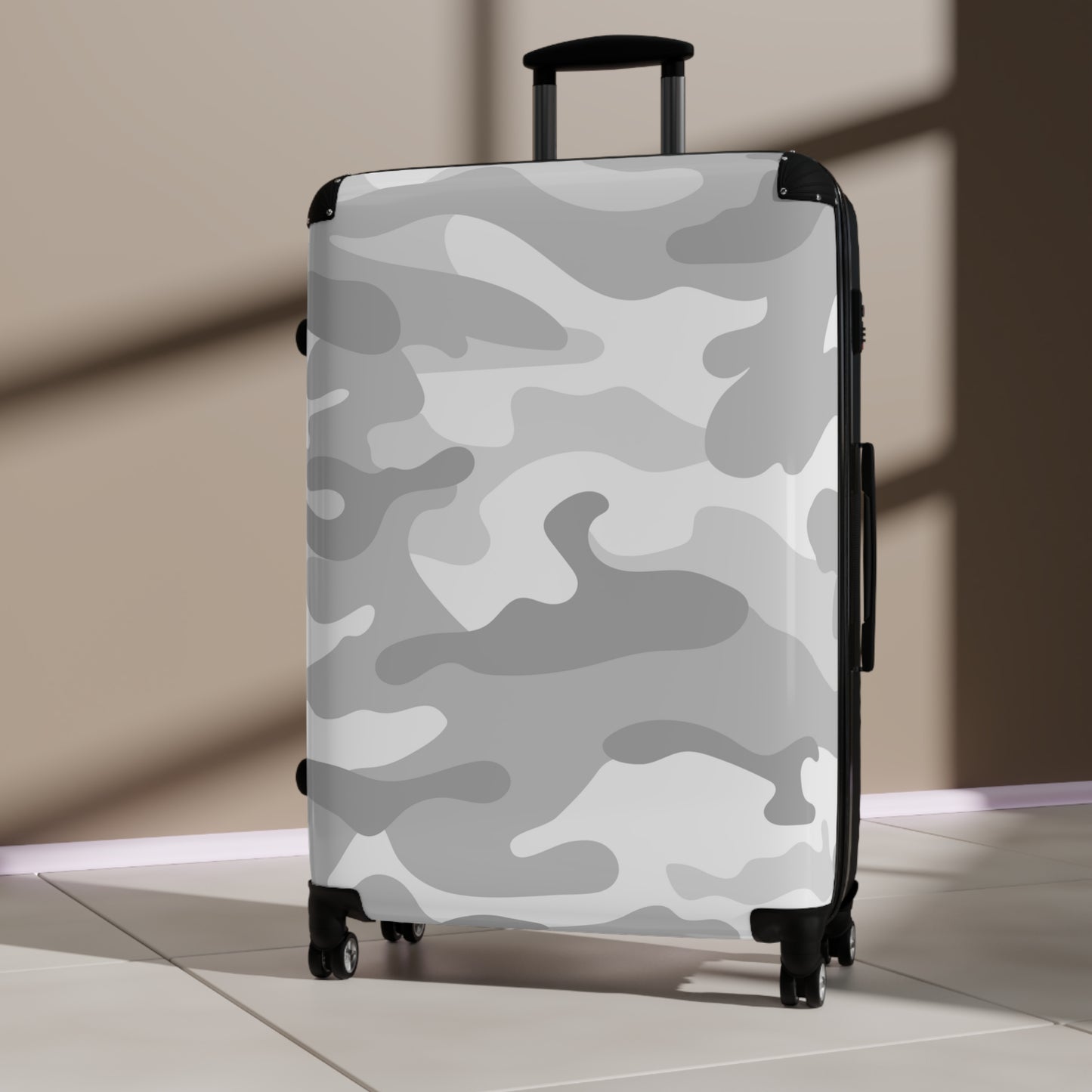 Grey Camo Suitcase