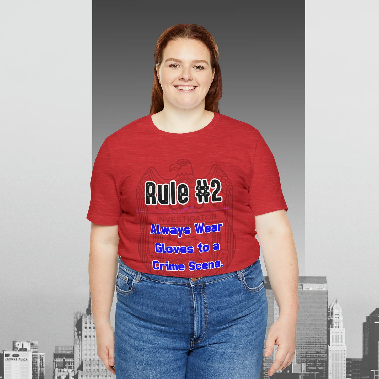 Rules of Gibbs #2 Always wear Gloves to a Crime Scene Unisex Jersey Short Sleeve Tee