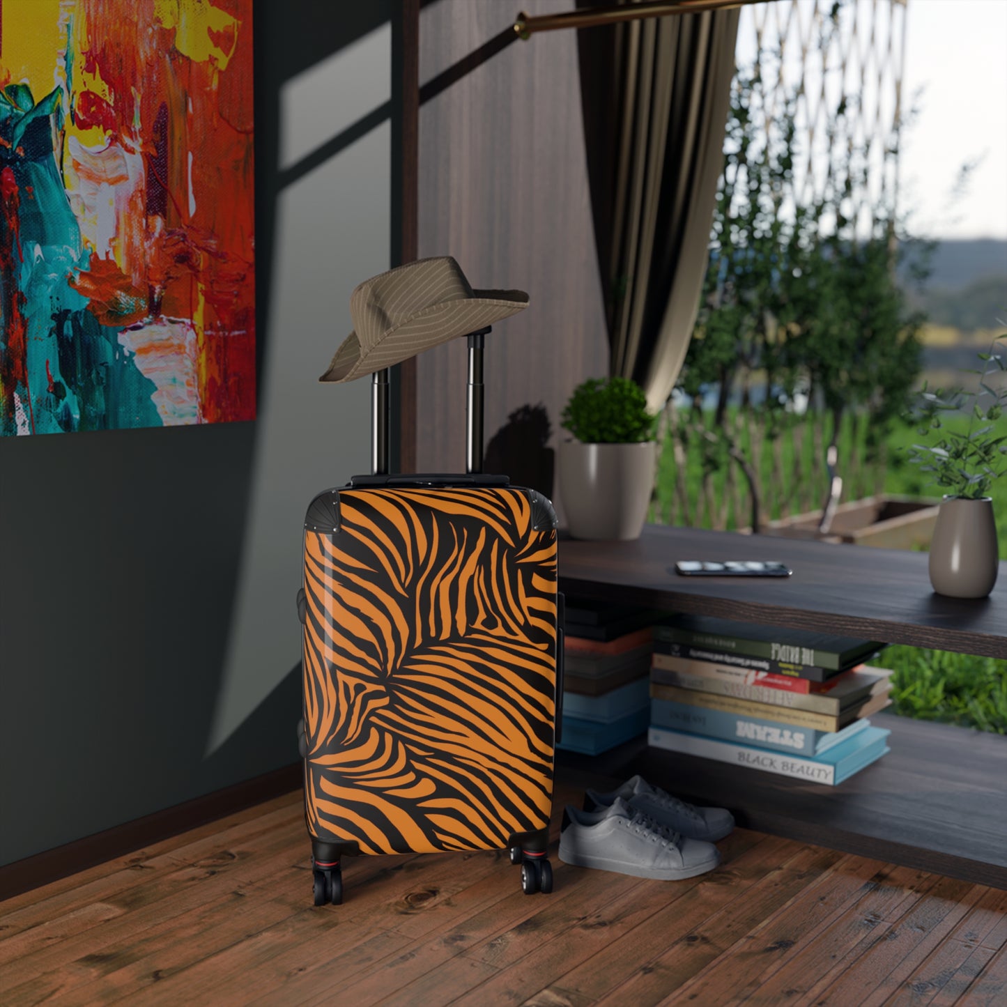 Tiger Print Suitcase