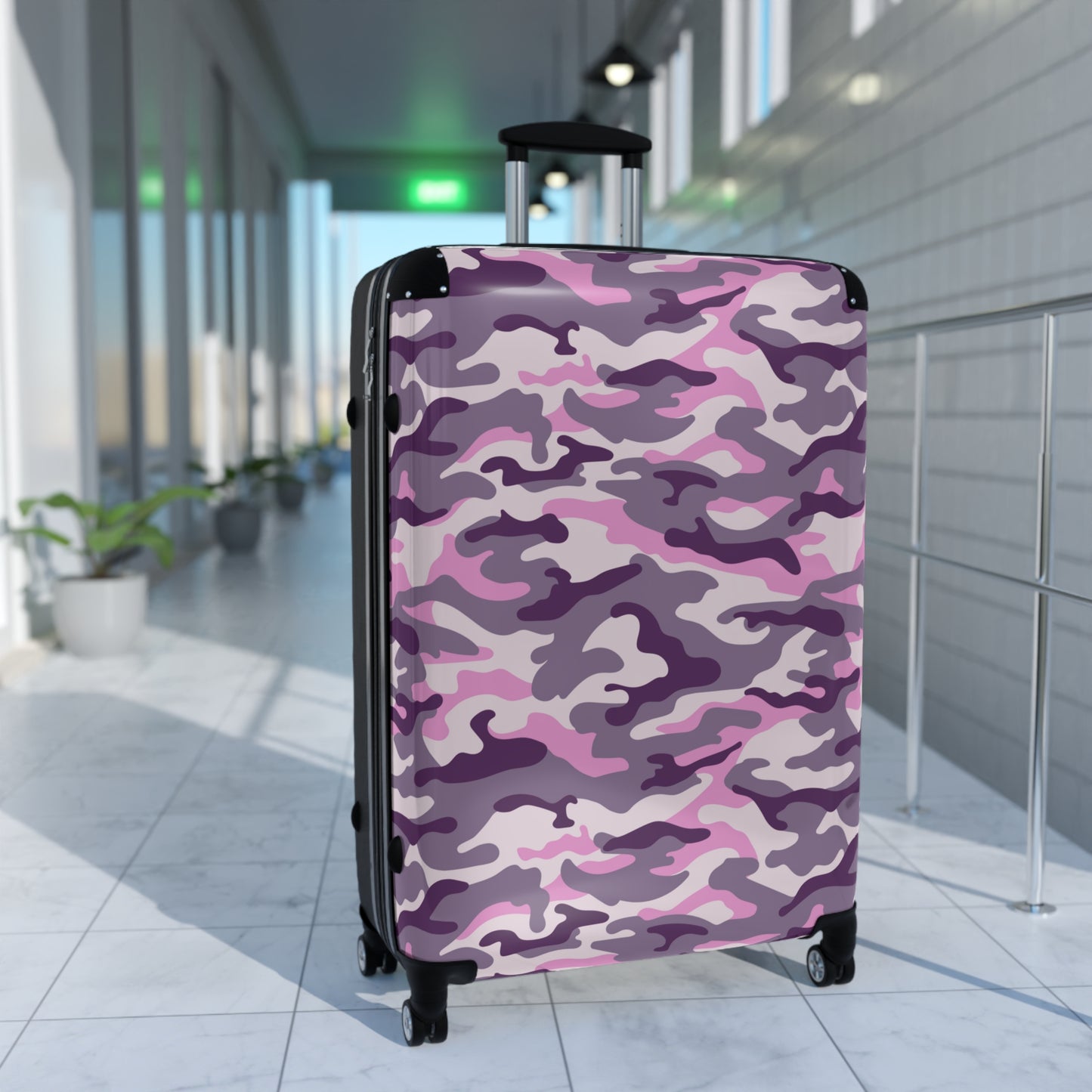 Pink Camo Suitcase